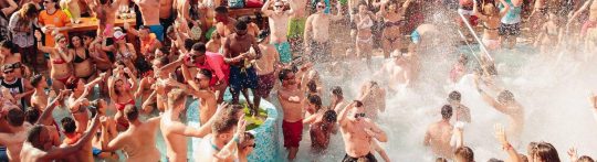 CHAMPAGNE SPRAY POOL PARTY