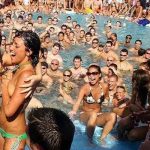 CHAMPAGNE SPRAY POOL PARTY